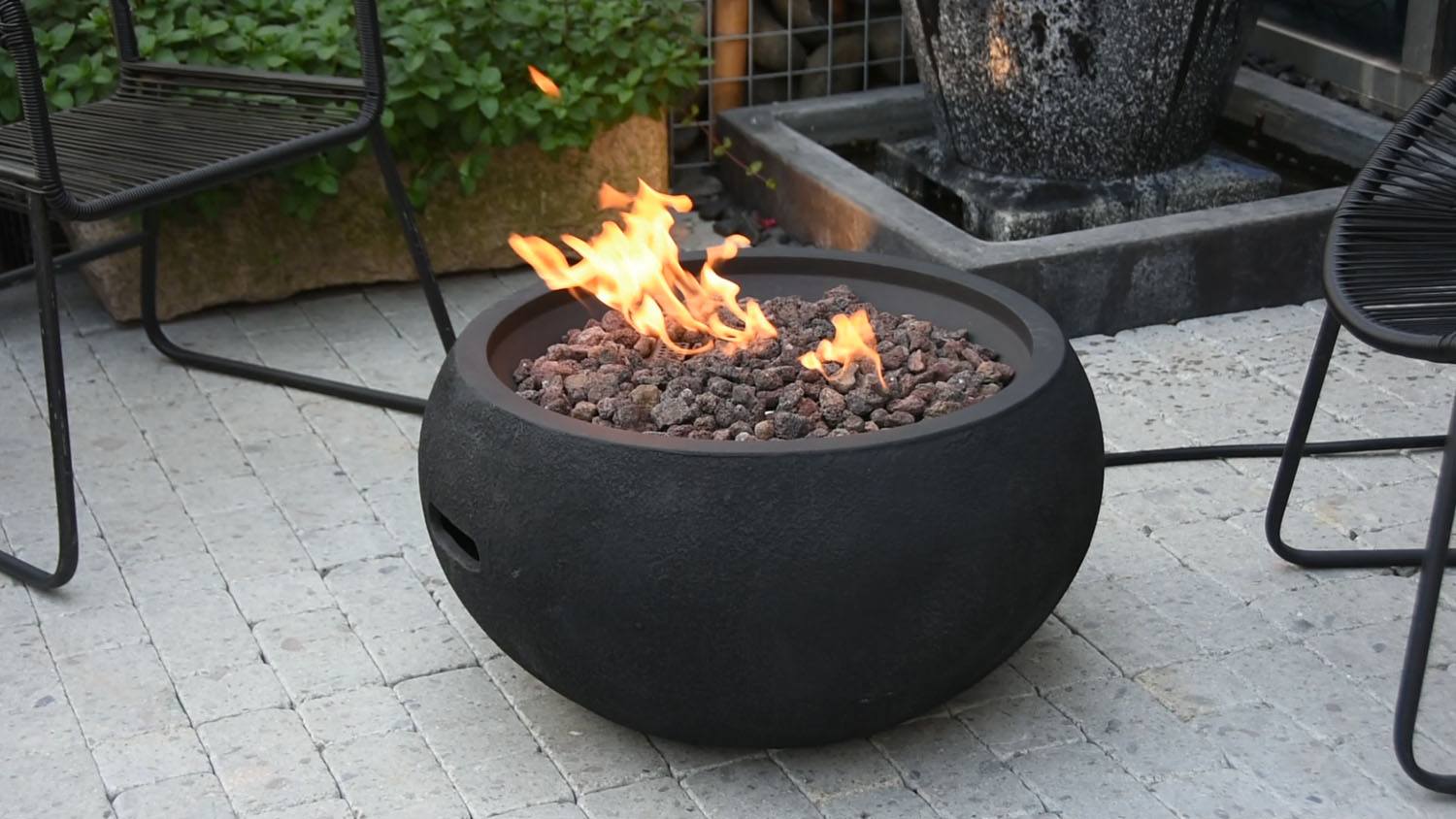 Pacaya Concrete Lava Stone Fire Bowl (Modeno) – Propane