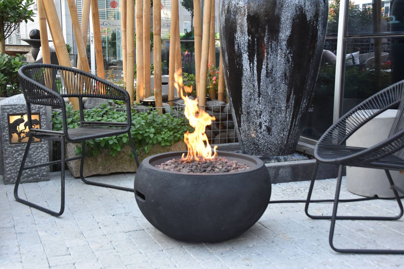 Pacaya Concrete Lava Stone Fire Bowl (Modeno) – Propane