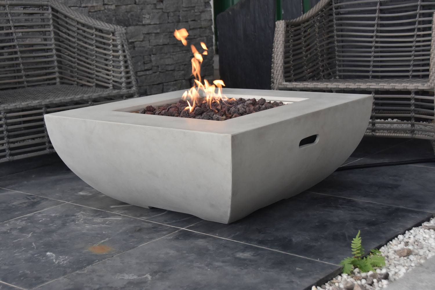 Agung Concrete Lava Stone Fire Table – Natural Gas