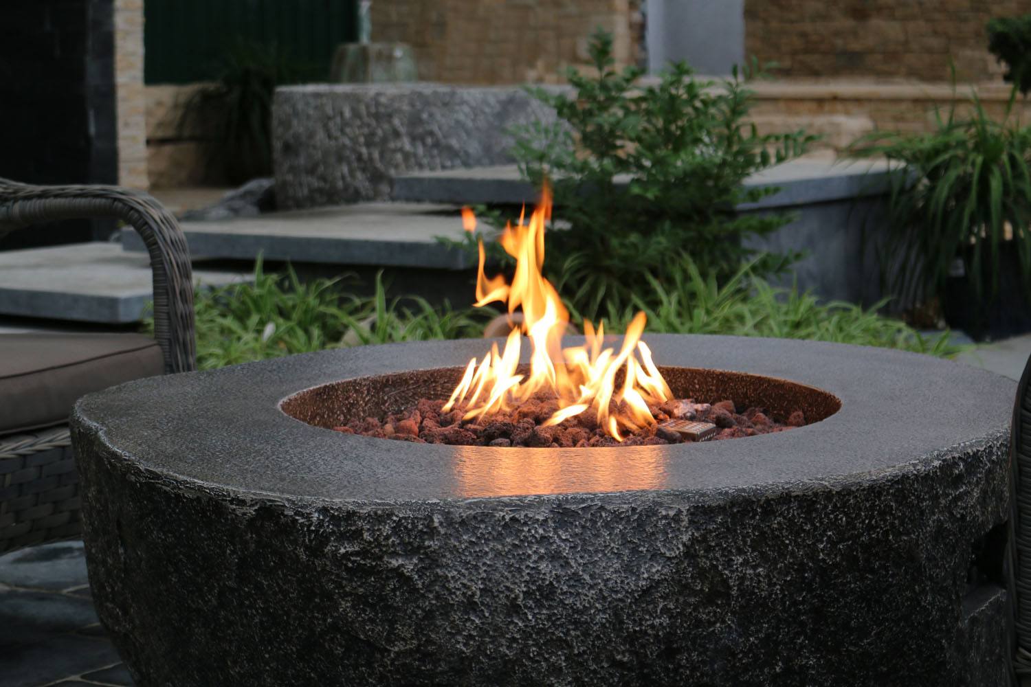 Fiery Vesuvius Fire Table - Propane