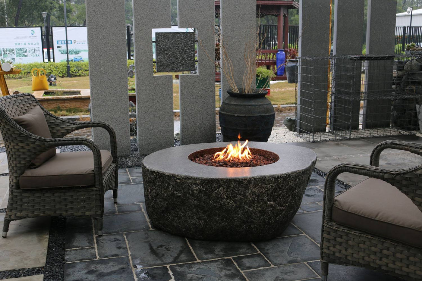 Fiery Vesuvius Fire Table - Propane