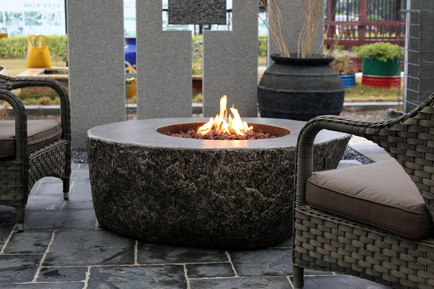Fiery Vesuvius Fire Table - Propane