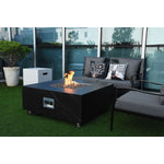 Eyjafja Marble Porcelain Fire Pit (Elementi) - Black / Propane
