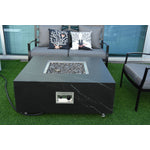 Eyjafja Marble Porcelain Fire Pit (Elementi) - Black / Propane