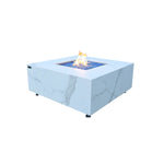 Tambora Marble Porcelain Fire Pit (Elementi) - White / Propane