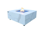 Tambora Marble Porcelain Fire Pit (Elementi) - White / Propane