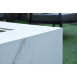 Tambora Marble Porcelain Fire Pit (Elementi) - White / Propane
