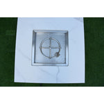 Tambora Marble Porcelain Fire Pit (Elementi) - White / Propane
