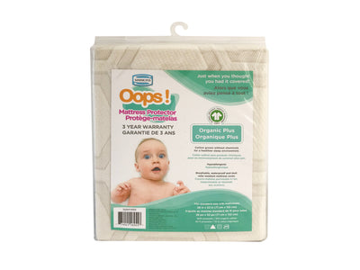 Simmons Waterproof Organic Cotton Crib Mattress Protector - Beige