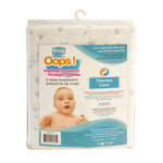 Simmons Waterproof "ThermoCool" Crib Mattress Protector - White and Blue