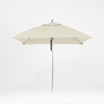 Oca 7.5' Square Outdoor Umbrella - Seashell White/Brushed Aluminum