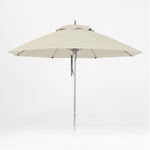 Oca 9' Octagon Outdoor Umbrella - Seashell White/Brushed Aluminum