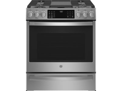 GE Profile Fingerprint Resistant Stainless Steel Smart Slide-In Dual Fuel Range with Air Fry (5.7 Cu.Ft.) - PC2S930YPFS