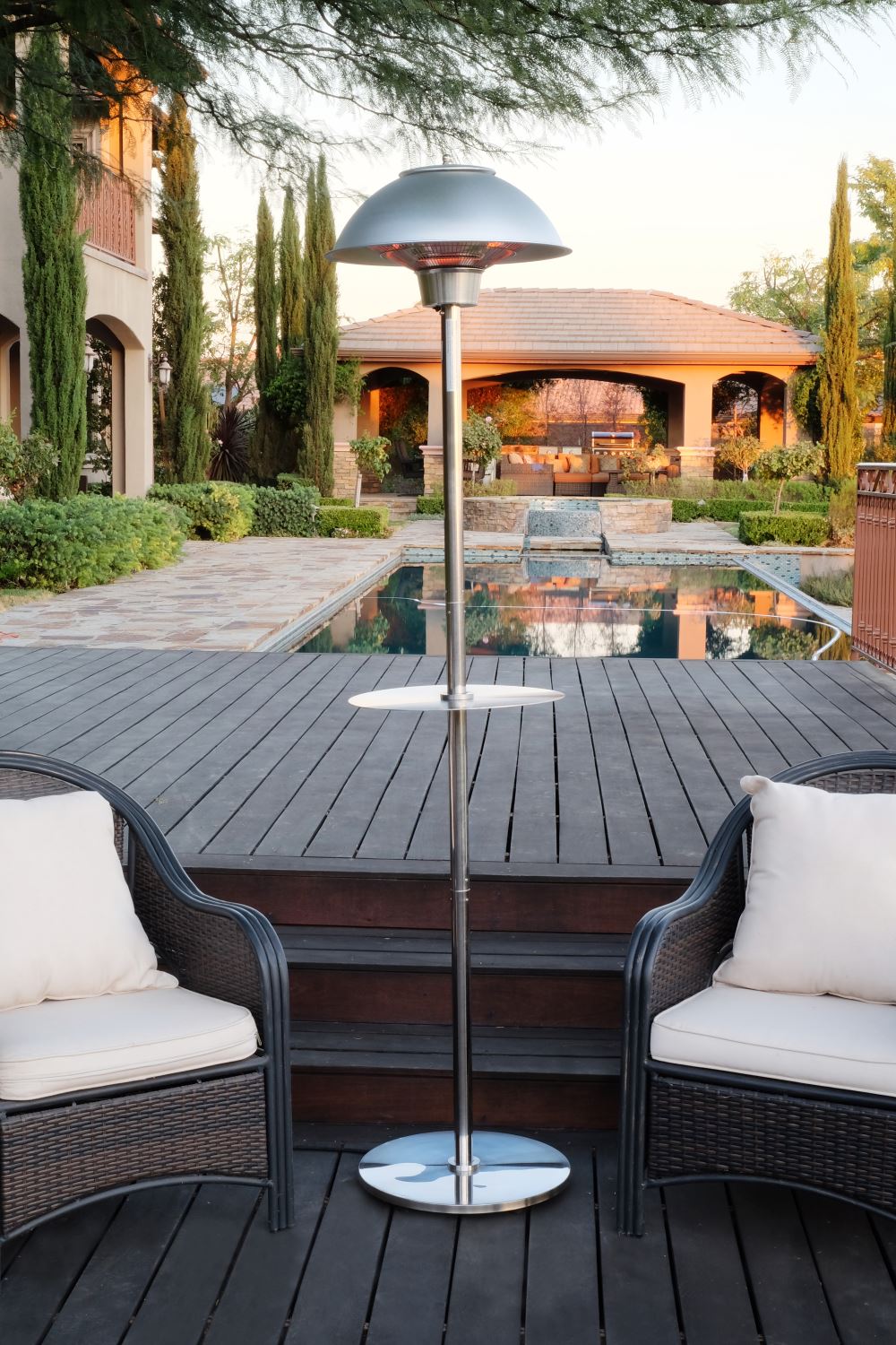 Koror 1500W (Permasteel) Stainless Steel Electric Patio Heater with Table