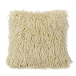 Machias Faux Fur Decorative Pillow - Cream
