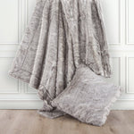 Ciudad Faux Fur Decorative Pillow - Grey