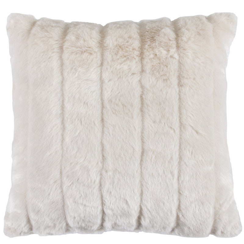 Ciudad Faux Fur Decorative Pillow - White