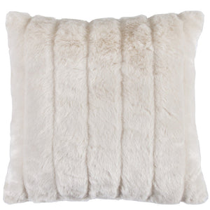 Ciudad Faux Fur Decorative Pillow - White