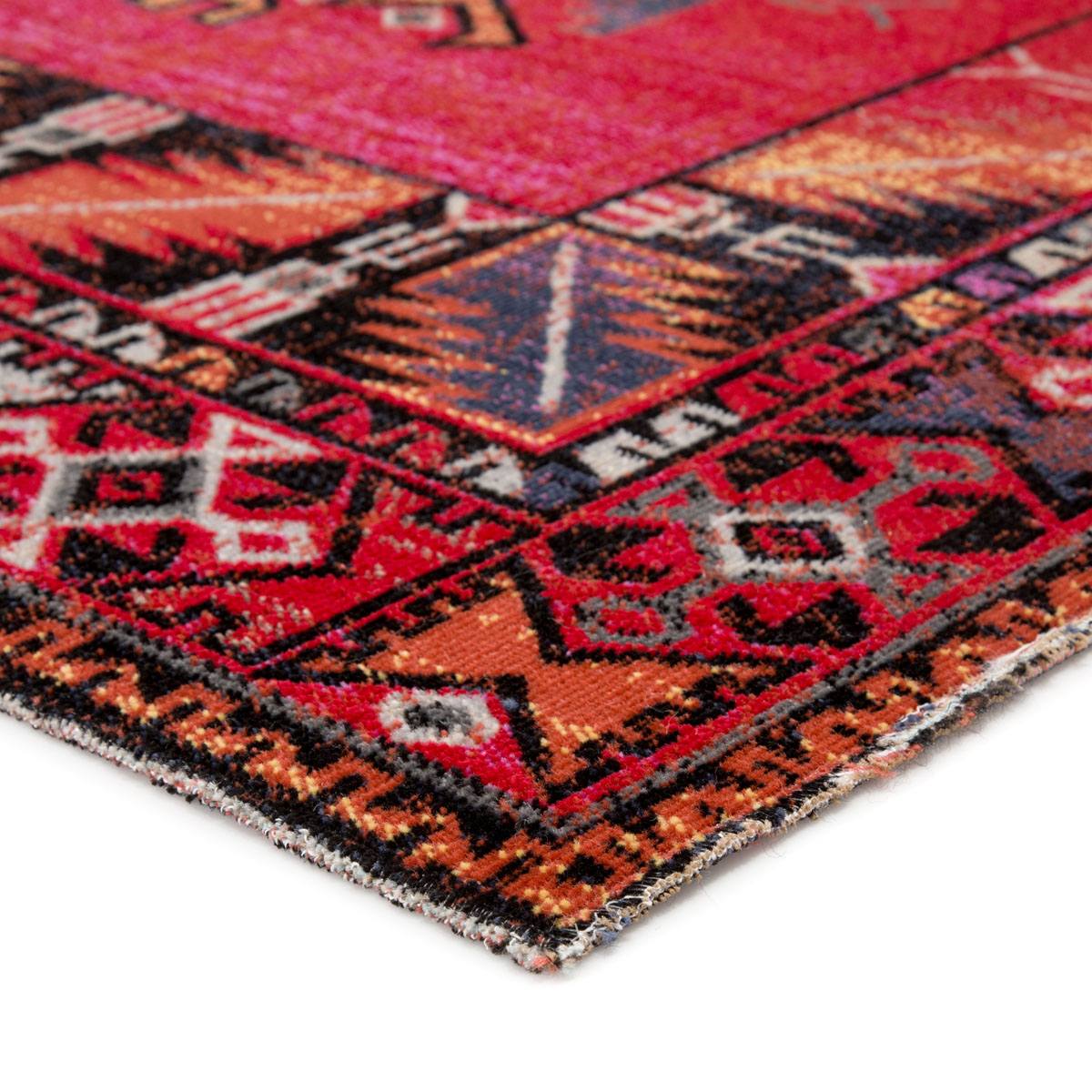 Mikras X Area Rug - 5' X 7'6" - Red/Black