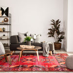 Mikras X Area Rug - 7'6" X 9'6" - Red/Black
