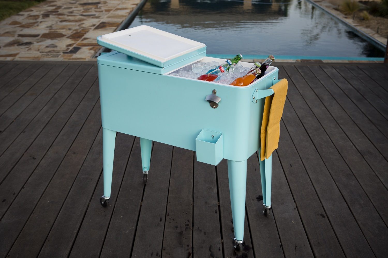 Permasteel 80QT Patio Cooler - Turquoise