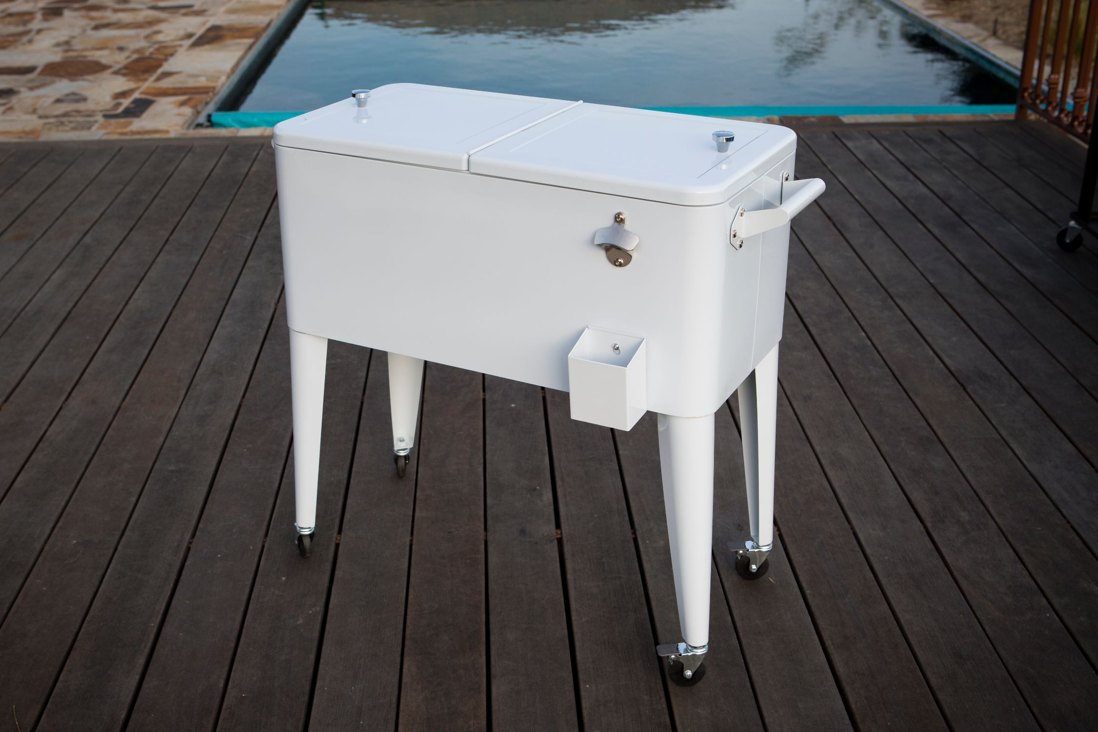 Permasteel 80QT Patio Cooler - White