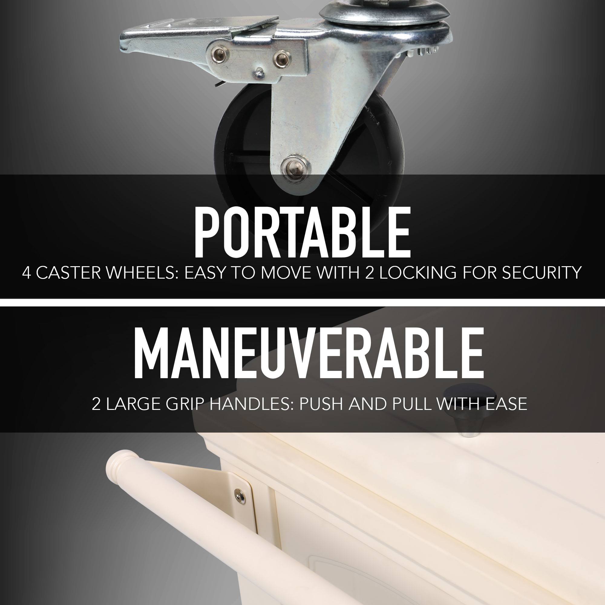 Permasteel 80Qt Furniture Style Patio Cooler - Cream