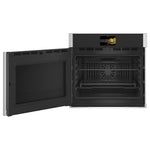 GE Profile Stainless Steel 30" Smart Built-In Convection Wall-Oven with Left-Hand SideSwing Doors and Air Fry (5.0 Cu. Ft.) - PTS700LSNSS