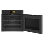 GE Profile Stainless Steel 30" Smart Built-In Convection Wall-Oven with Right-Hand SideSwing Doors and Air Fry (5.0 Cu. Ft.) - PTS700RSNSS
