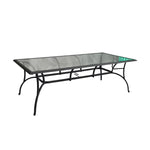 Hanlan 72" Outdoor Dining Table - Charcoal/Glass