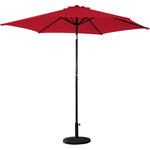Brolly 9' Crank and Tilt Outdoor Umbrella - Poppy Red