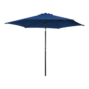 Brolly 9' Crank and Tilt Outdoor Umbrella - Blue