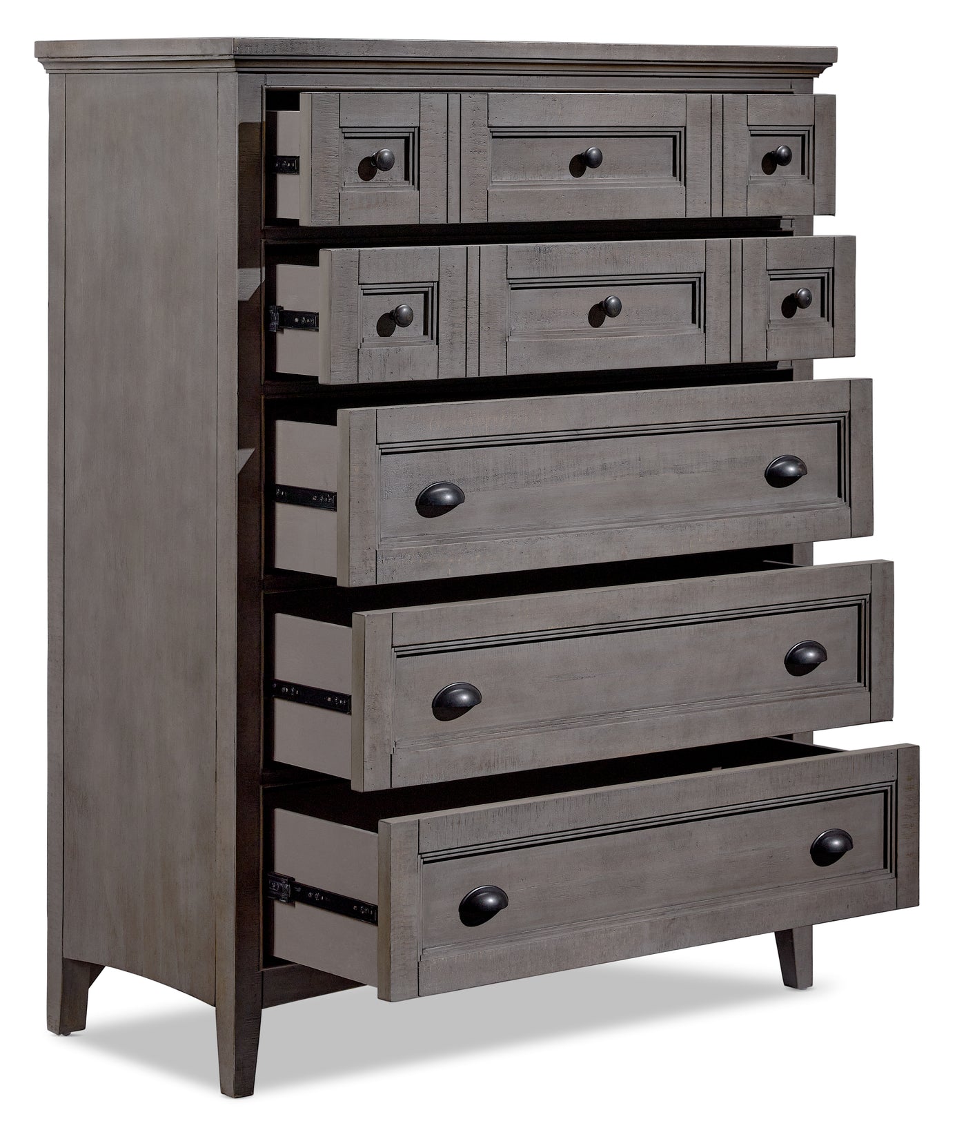 Paxton 5 Drawer Chest - Dovetail Grey