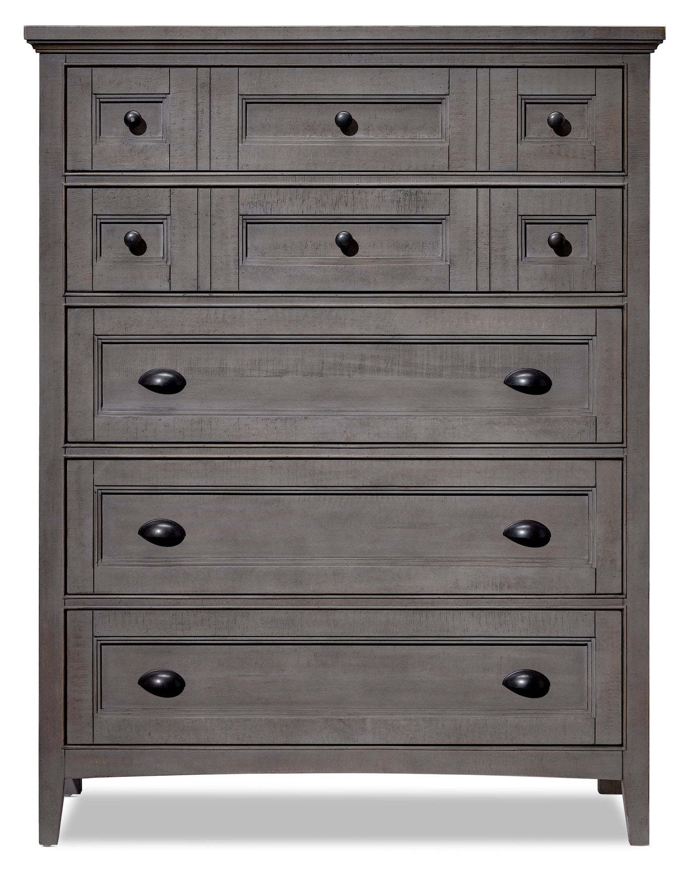 Paxton 5 Drawer Chest - Dovetail Grey