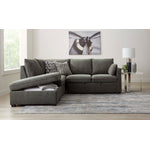 Portland 3-Piece Sectional with Right-Facing Pop-Up Bed - Grey