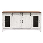 Pueblo 4-Piece Entertainment Wall Unit - Weathered White