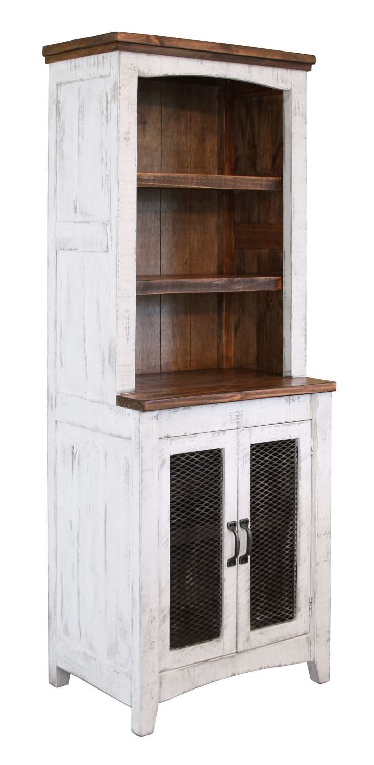 Pueblo 4-Piece Entertainment Wall Unit - Weathered White