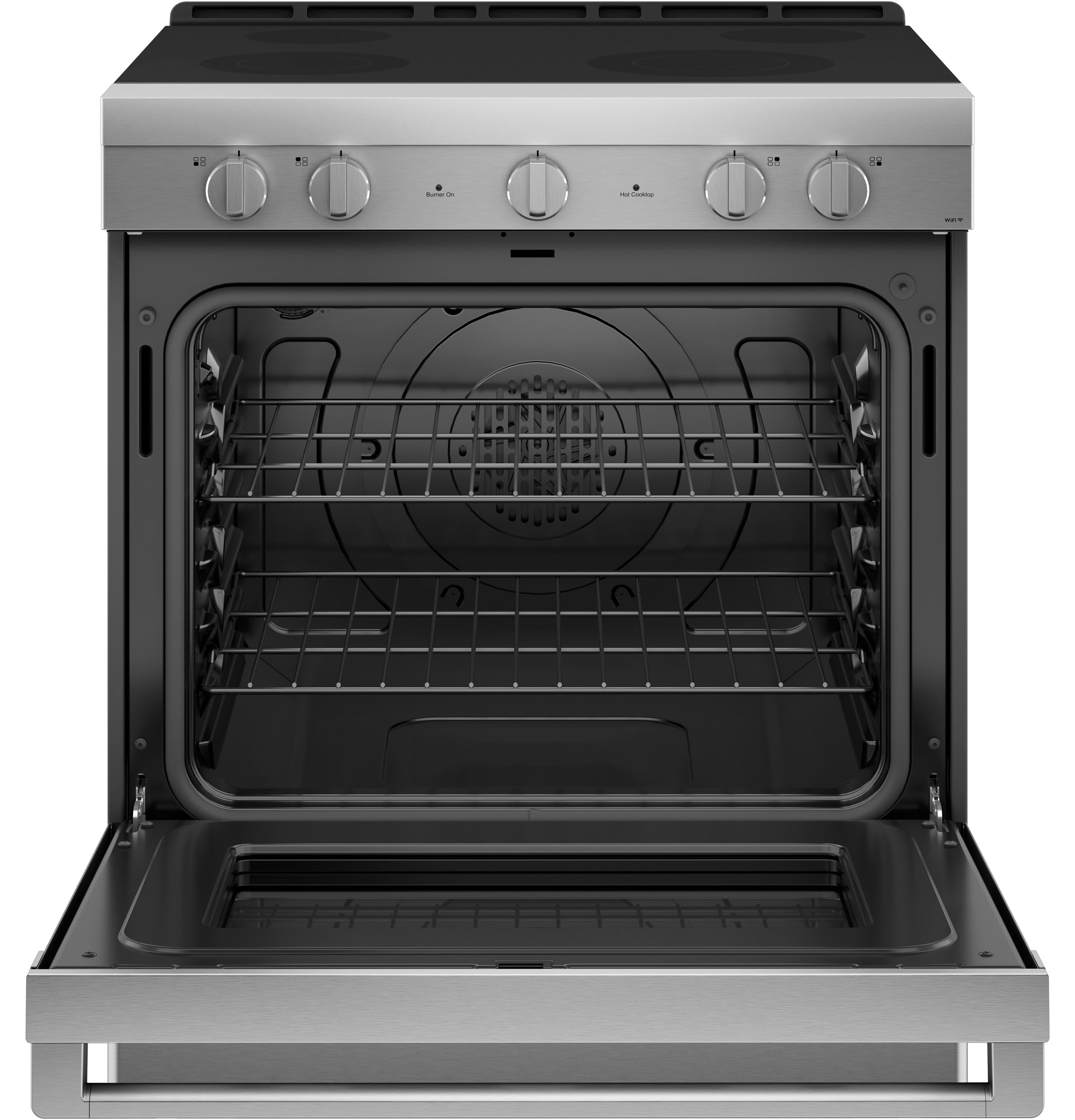 Haier Stainless Steel Smart Slide-In Electric Convection Range with Air Fry (5.7 Cu. Ft.) - QCSS740RNSS