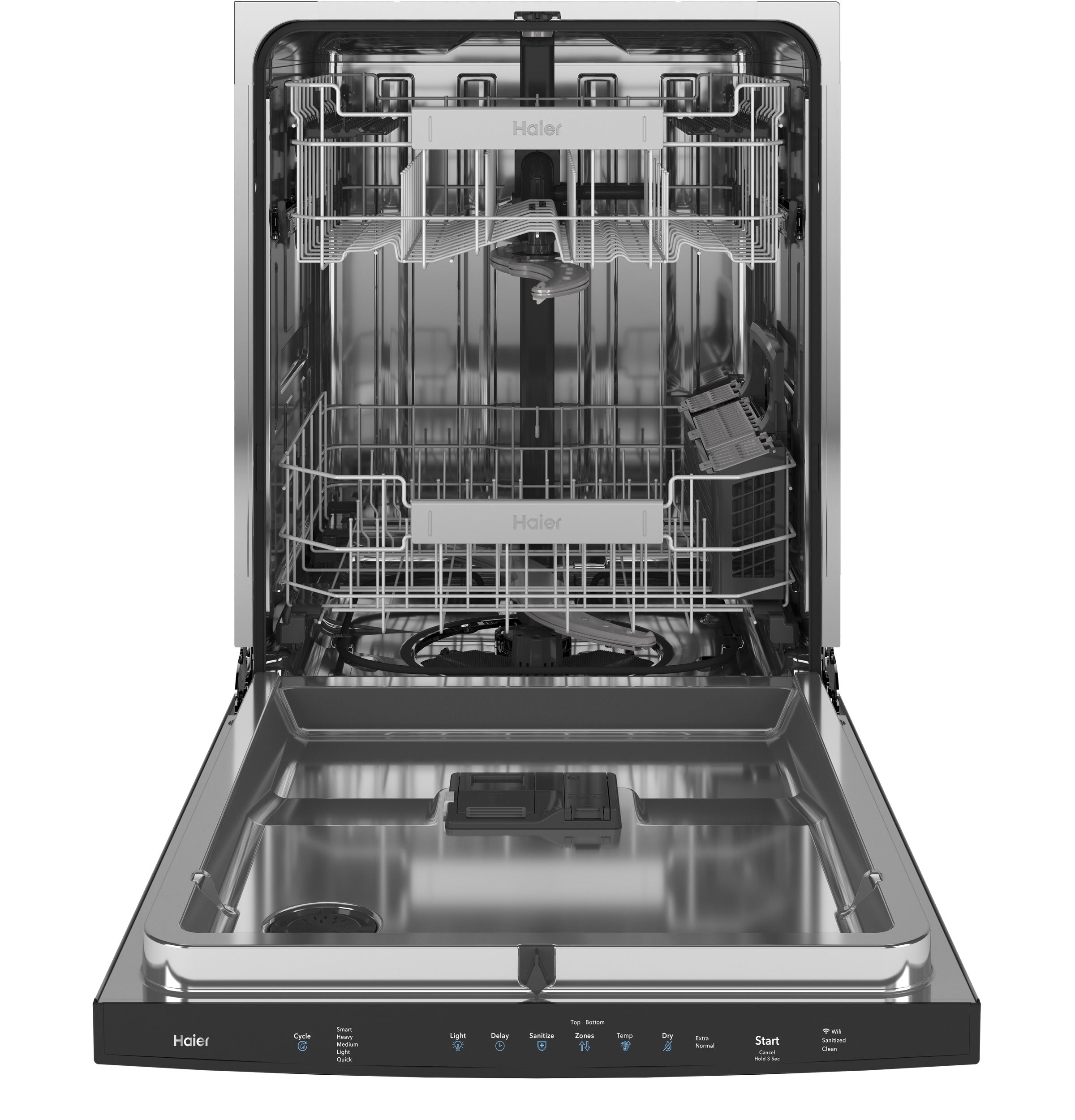 Haier Fingerprint Resistant Stainless Steel 24" Built-In Smart Top Control Dishwasher - QDP555SYNFS