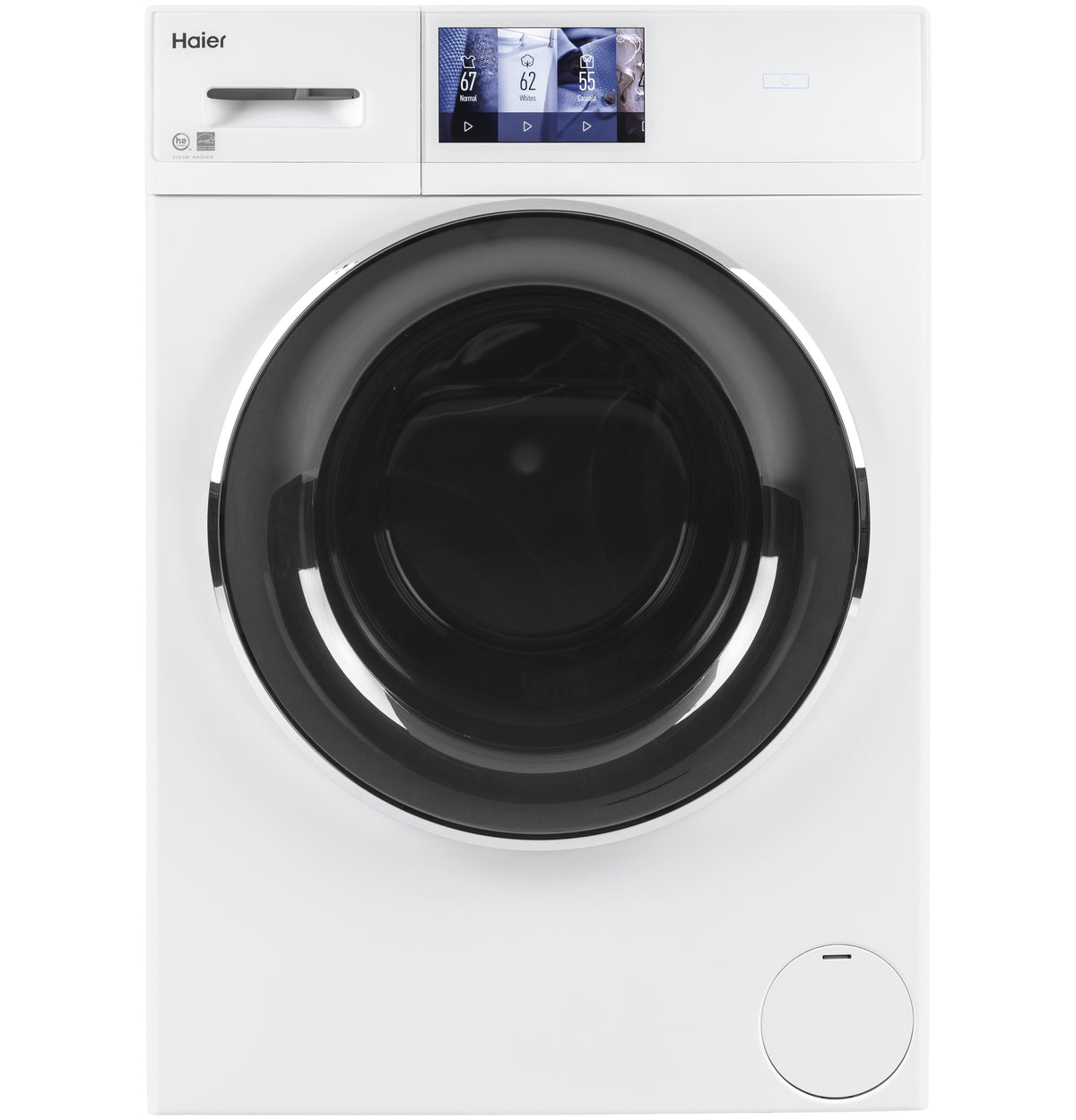 Haier White Compact Front-Load Washer (2.8 Cu. Ft.) - QFW150SSNWW