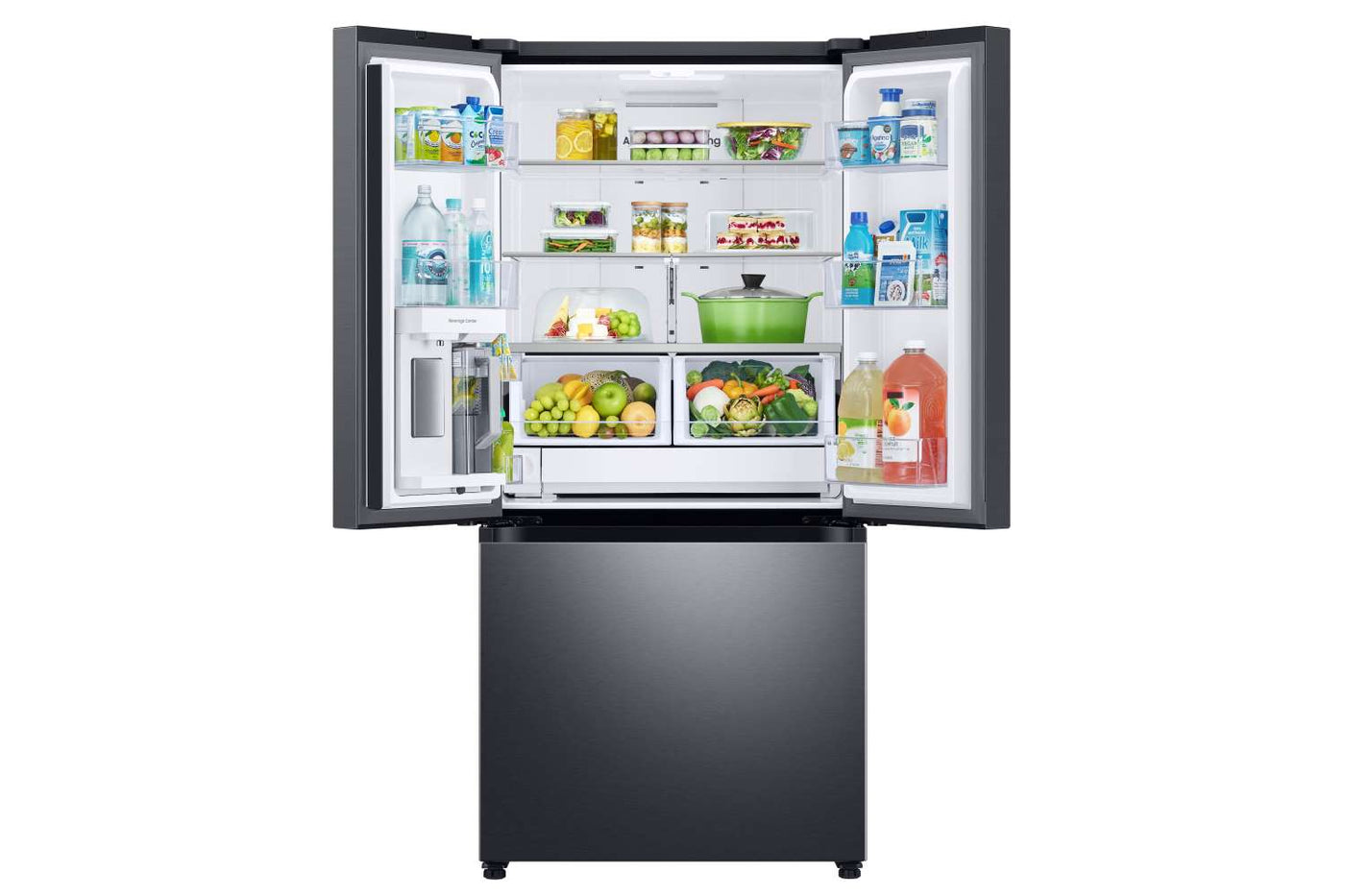 Samsung Black Stainless Steel 33" Wide French Door Refrigerator with Internal Ice & Water (24.5cu.ft) - RF25C5551SG/AA