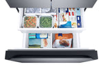 Samsung Black Stainless Steel 33" Wide French Door Refrigerator with Internal Ice & Water (24.5cu.ft) - RF25C5551SG/AA