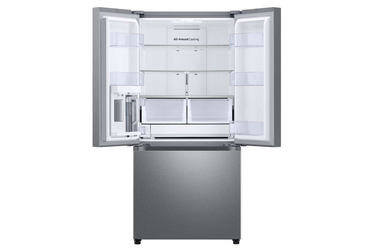 Samsung Stainless Steel 33" Wide French Door Refrigerator with Internal