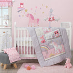 Rainbow Unicorn 3-Piece Bedding Set