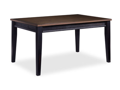 Raven Noir Dining Table - Ebony, Driftwood