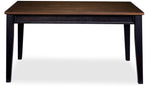 Caylie Noir Dining Table - Ebony, Driftwood