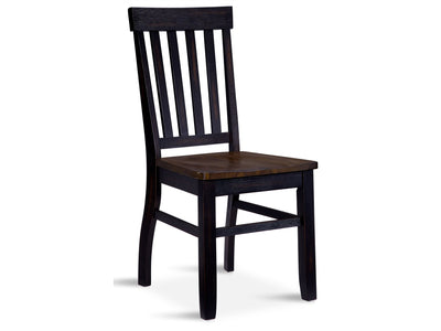 Caylie Noir Side Chair - Ebony, Driftwood