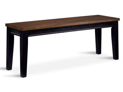 Caylie Noir Bench - Ebony, Driftwood