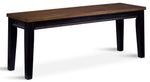 Caylie Noir Bench - Ebony, Driftwood