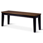 Caylie Noir 3-Piece Dining Set with Benches - Ebony, Driftwood